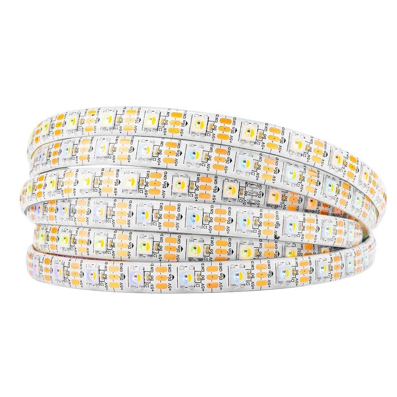 BTF-LIGHTING BTF-إضاءة RGBW RGB+أبيض بارد SK6812 (مماثل لـ WS2812B) 4 ألوان في شريط LED واحد قابل للتوجيه فردياً 16.4 قدم 60 بكسل/م 300 LED لون حلم IP65 DC5V PCB أبيض (بدون محول أو وحدة تحكم) - Image 1